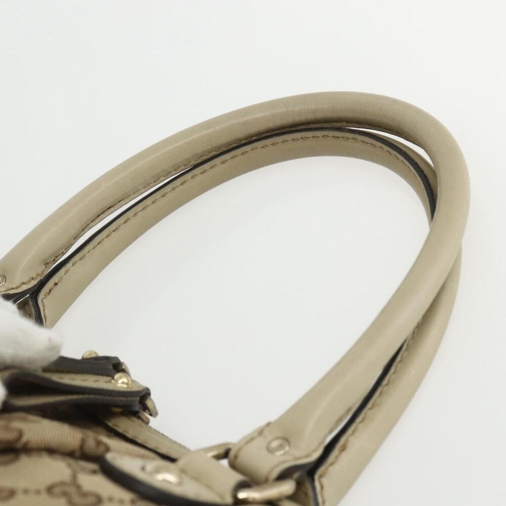 GUCCI GG Canvas Hand Bag 2way Beige Gold 247902 Auth 151442 - Picture 8 of 16